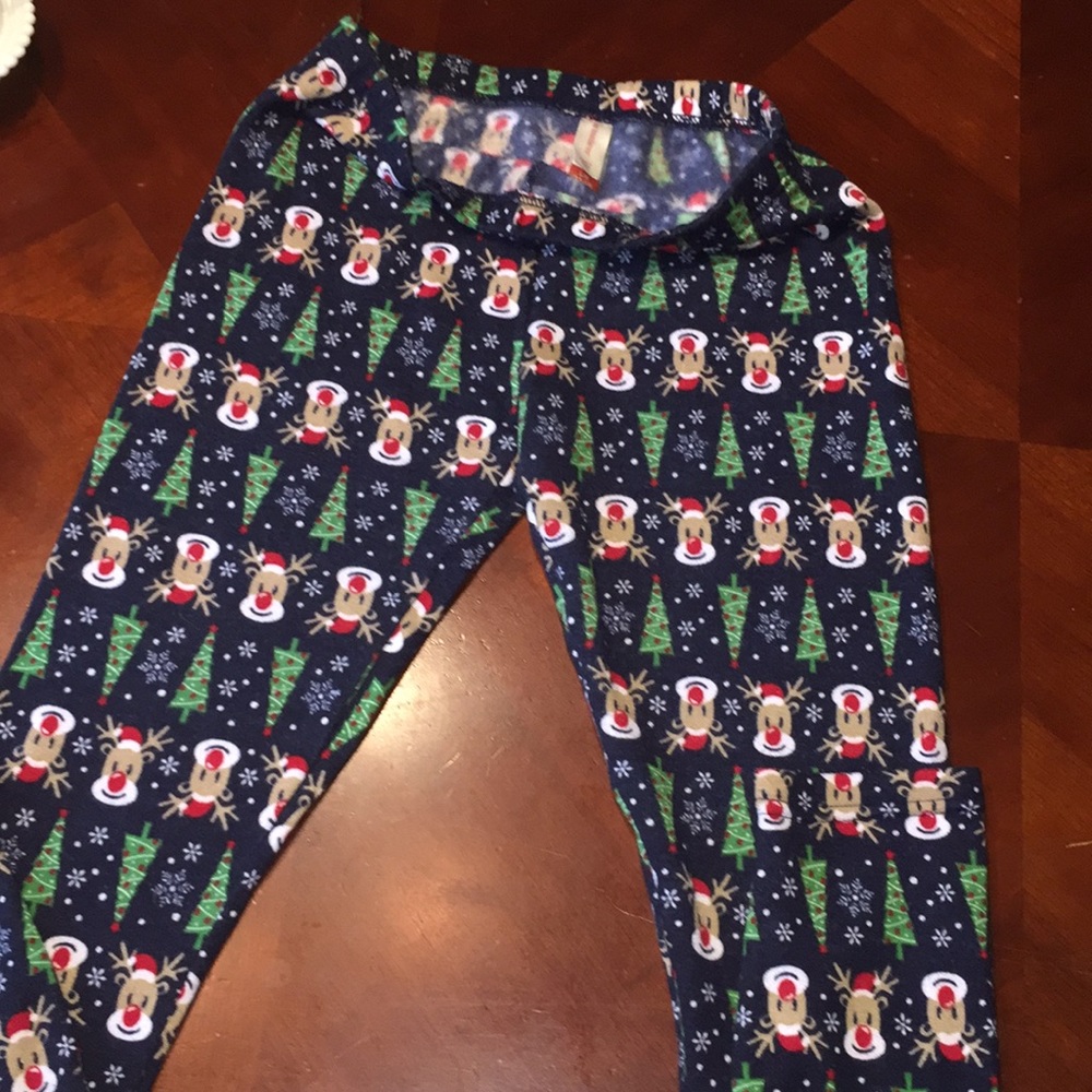 Fuzzy Christmas leggings